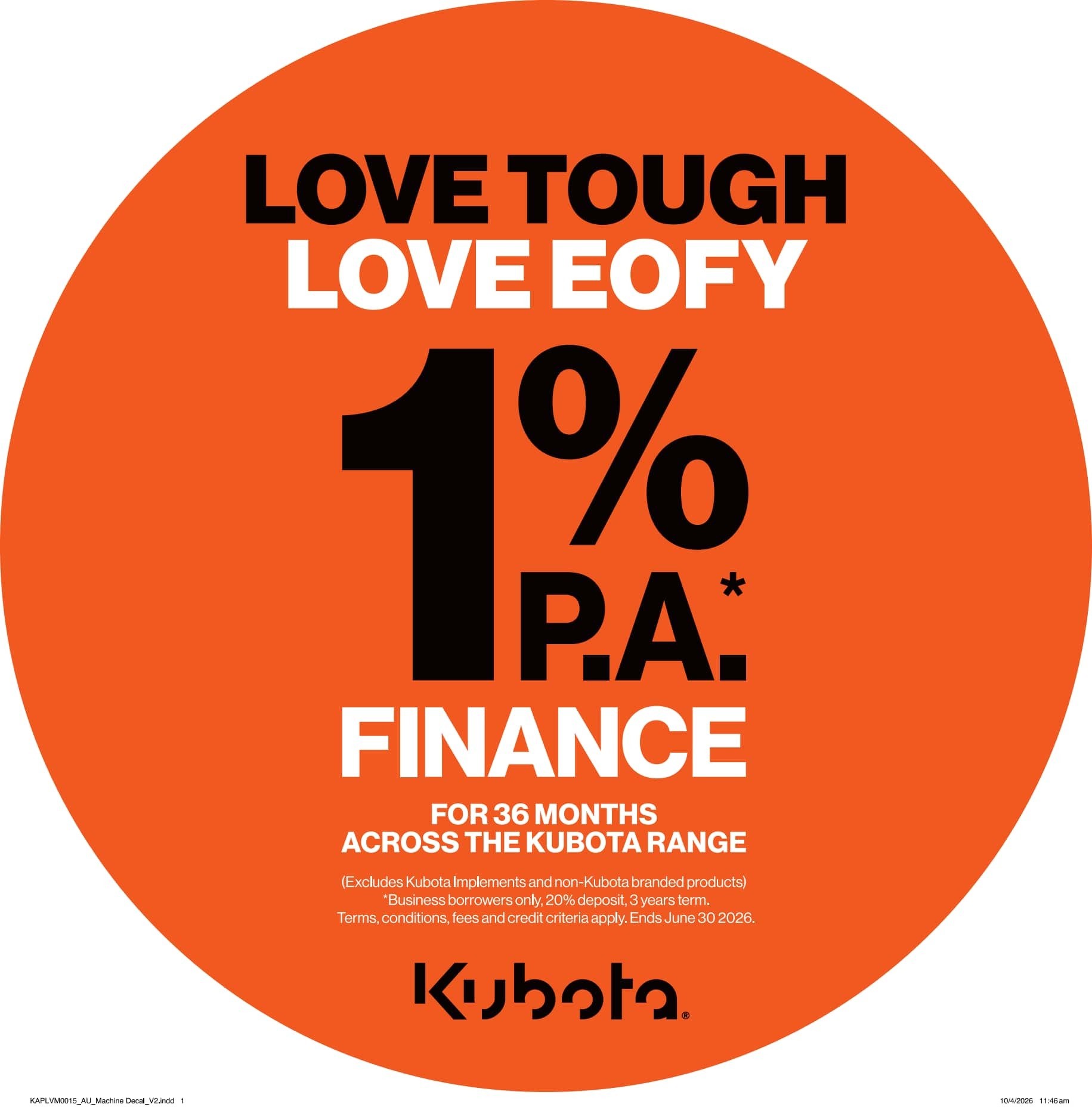 Kubota EOFY 2026